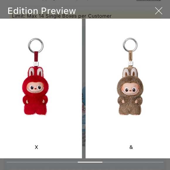 AUTHENTIC Sealed Pop Mart Labubu Pin For Love Series - X✨❤️ - Picture 4 of 4